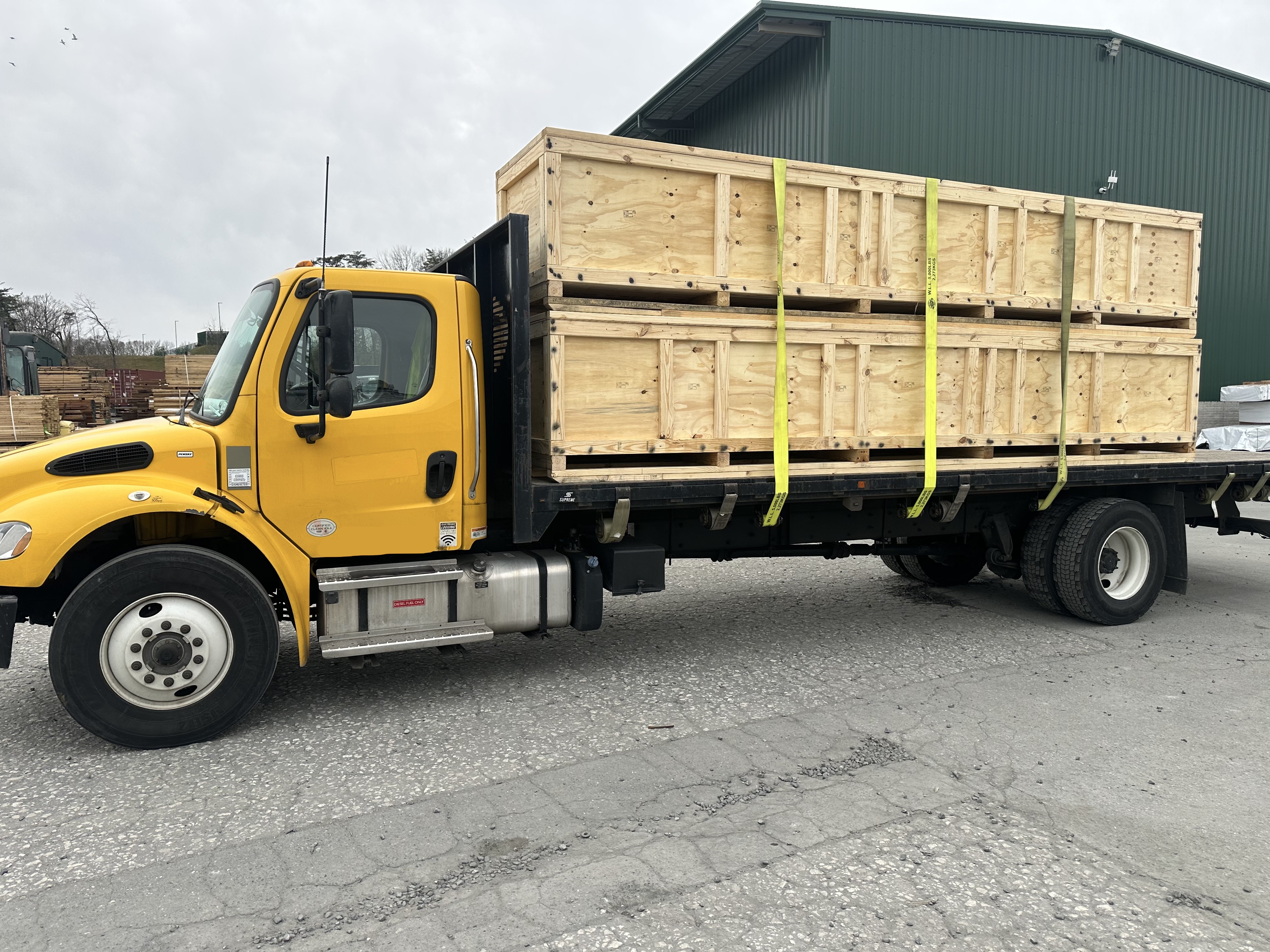 custom crating on truck